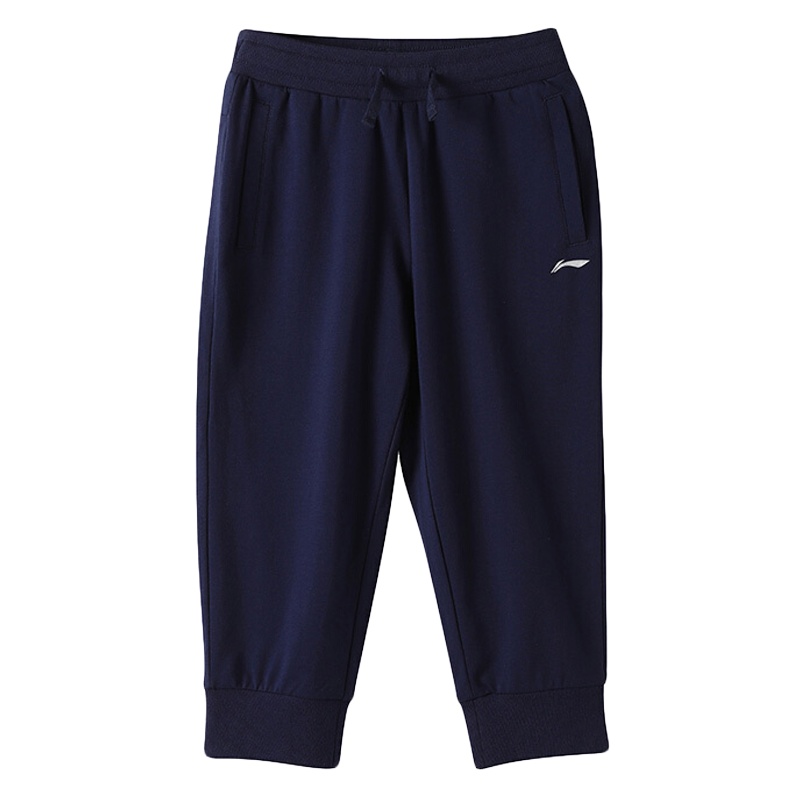 LI-NING KIDS女童中大童透气运动休闲儿童七分裤