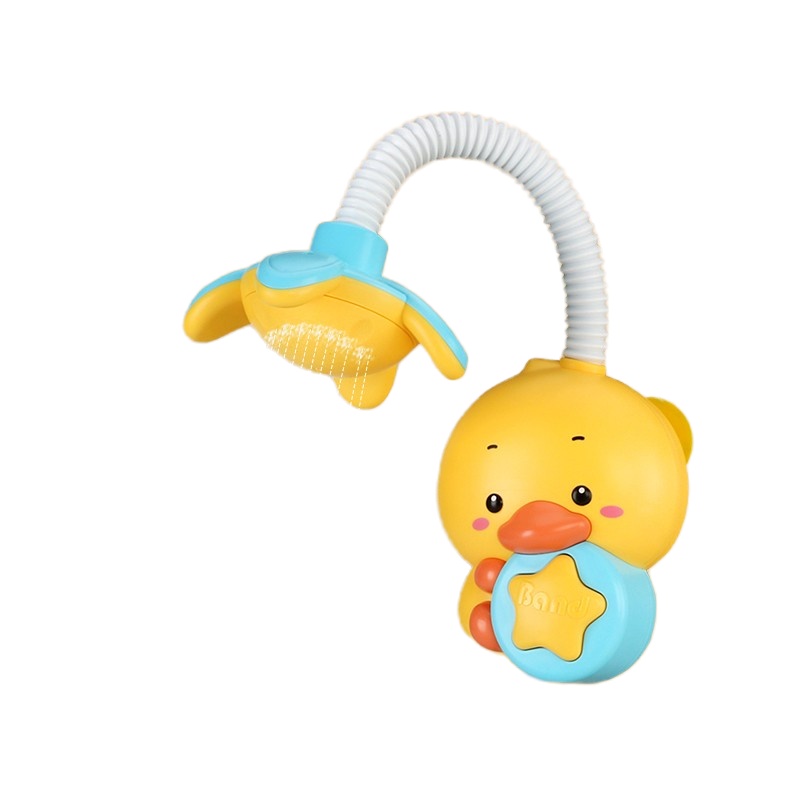 麦巧适(MAQUCC)宝宝洗澡玩具婴儿男女自动循环喷水电动花洒戏水玩具 充电版电动小黄鸭花洒