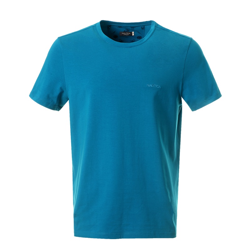 nautica 男款百搭纯色圆领短袖上衣