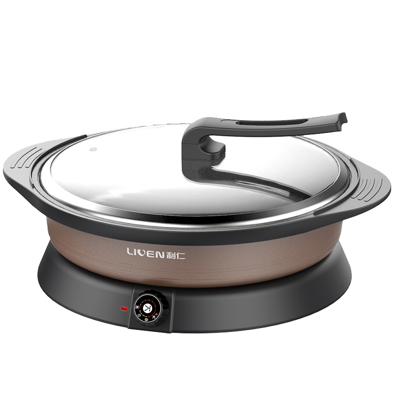 利仁(Liven)JG-J8353 电煎锅家用加深多功能煎烤烙无油不沾苏宁自营