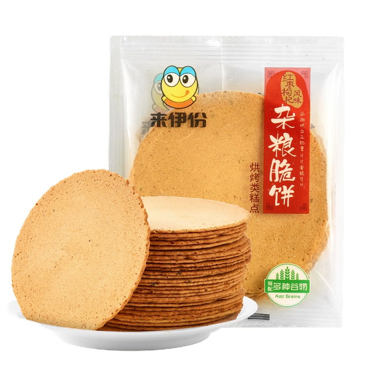 来伊份-杂粮脆饼（红枣枸杞味）160g*6