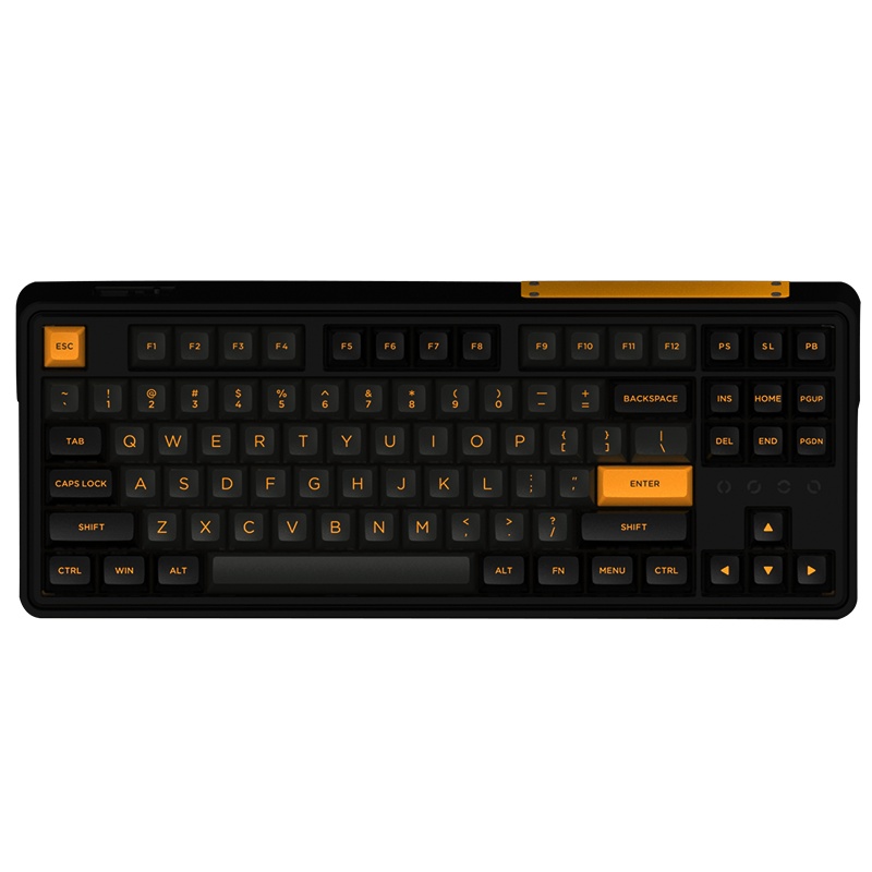 FL·ESPORTS/腹灵CMK87 SA 冰薄荷PBT键BOX红轴键盘