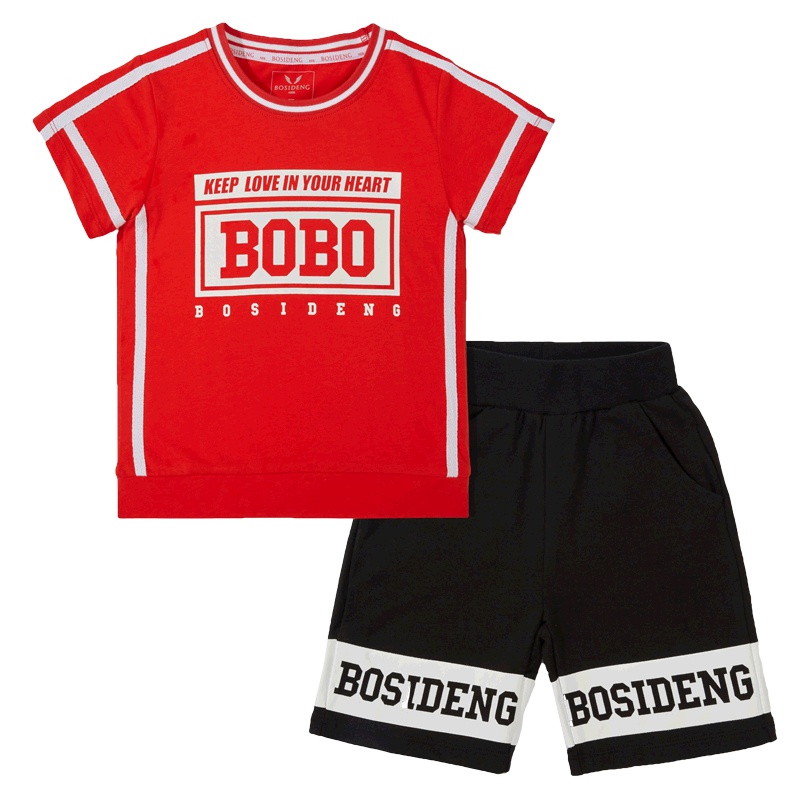 波司登童装短袖T恤套装儿童运动T恤短裤