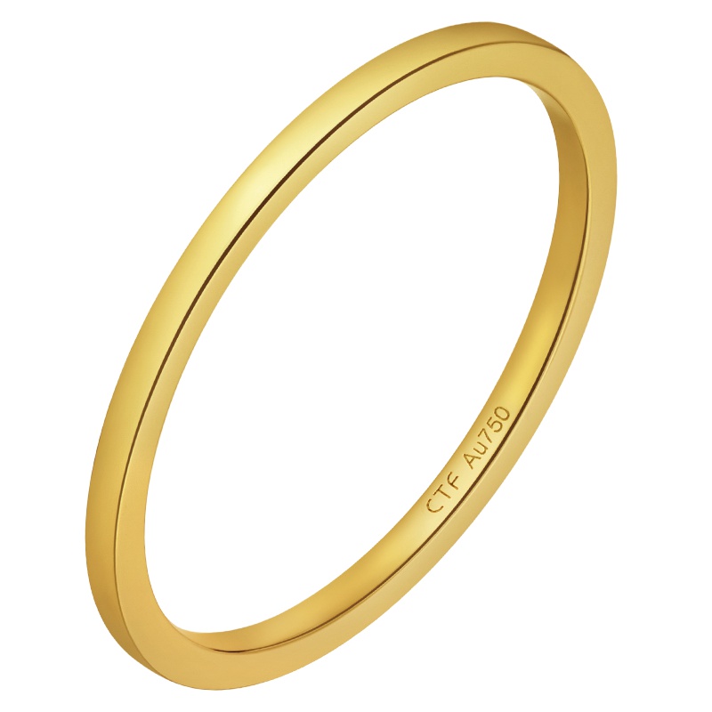 周大福珠宝首饰精致女神系列18K金戒指E121155