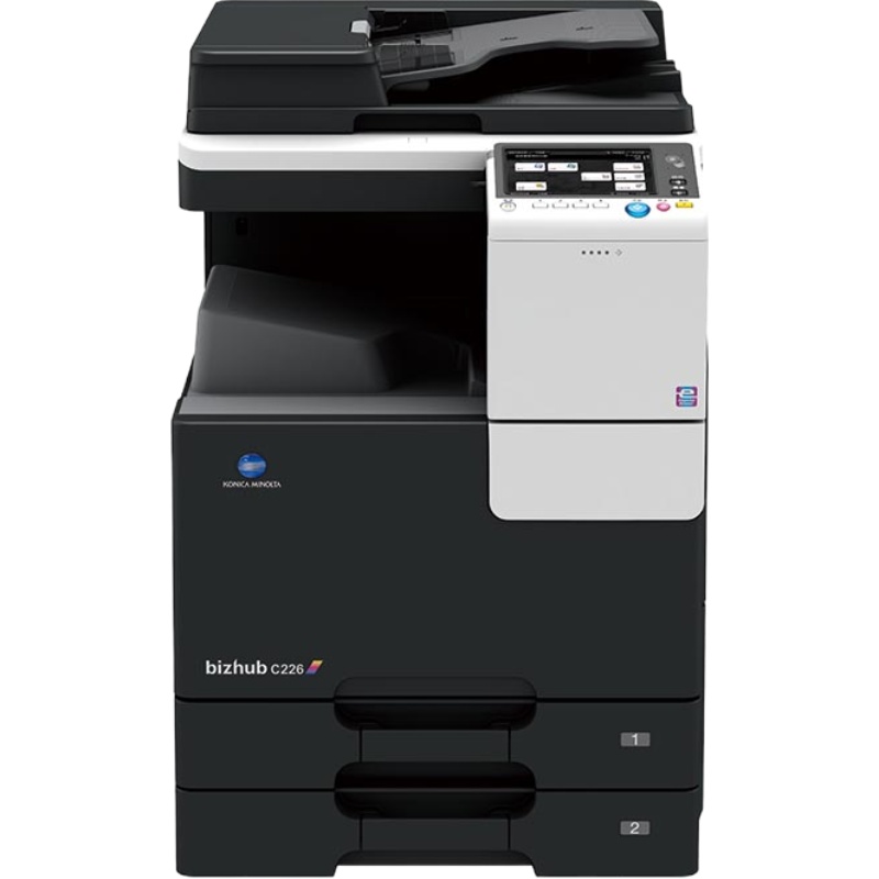 柯尼卡美能达Bizhub C226 A3彩色多功能复合机 双面自动输稿器+双纸盒+工作台 7英寸触摸屏 双面打印复印
