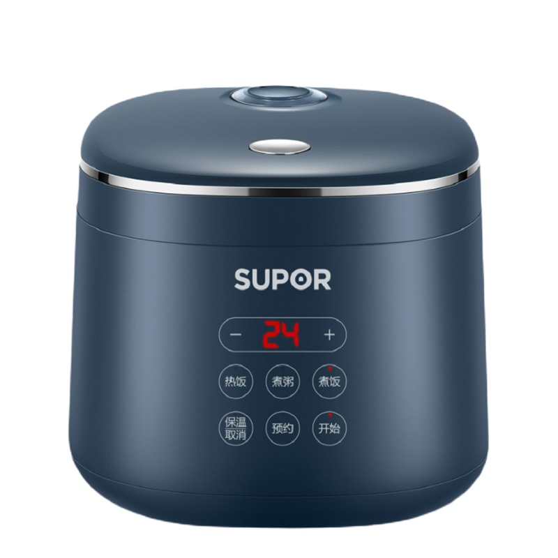 苏泊尔(SUPOR)迷你陶晶电饭煲SF20FC45小容量家1-2-3人2L用宿舍单人饭锅小型智能电饭煲深海蓝