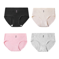 ENK4条装女士内裤纯棉内裆中高腰收腹提臀女式三角裤