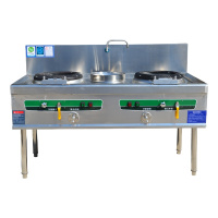 商用燃气灶静音灶专用液化气天然气单灶规格两炒一温180*80cm口径30cm/台