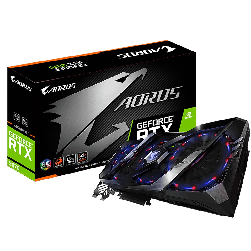 技嘉(GIGABYTE)AORUS GeForce RTX 2070 XTREME- 8G 大雕256bit GDDR6电竞游戏显卡
