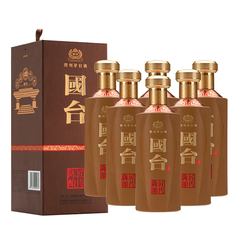 [官方自营旗舰店]国台 匠传陈酿礼盒 53度 500ml*6瓶整箱装 酱香型白酒 酱酒 贵州茅台镇国台酒
