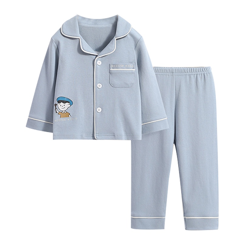 猫人[品质纯棉男童家居服]21年秋季长袖家居套男童睡衣儿童睡衣