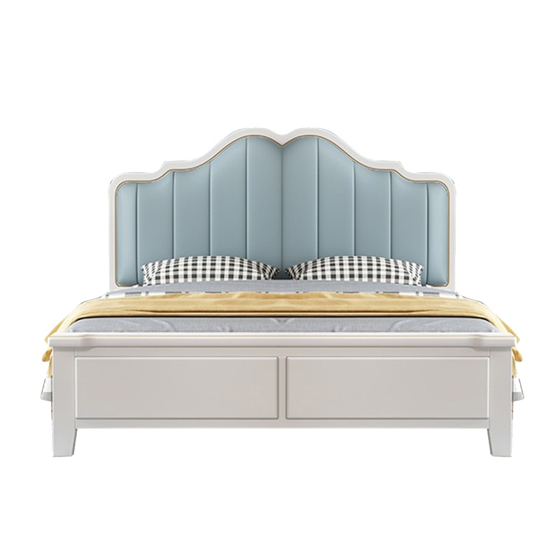 [理政]床 橡胶木质床 现代简约卧室办公卧室单人床双人床(不含床头柜)1.5米