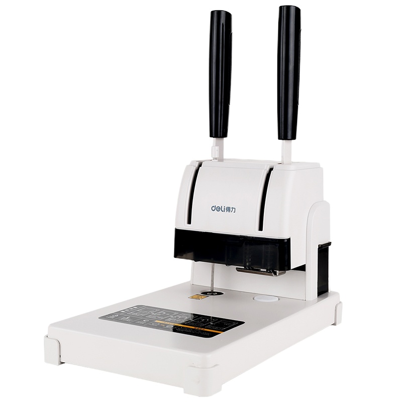 得力(deli) 3888 财务凭证装订机 会计手动打孔机 热熔铆管装订机