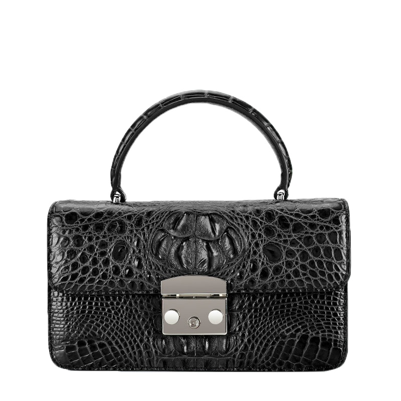 【顺丰配送】新款鳄鱼皮女手提包时尚鳄鱼皮单肩包简约斜挎包女真皮小方包NB214012