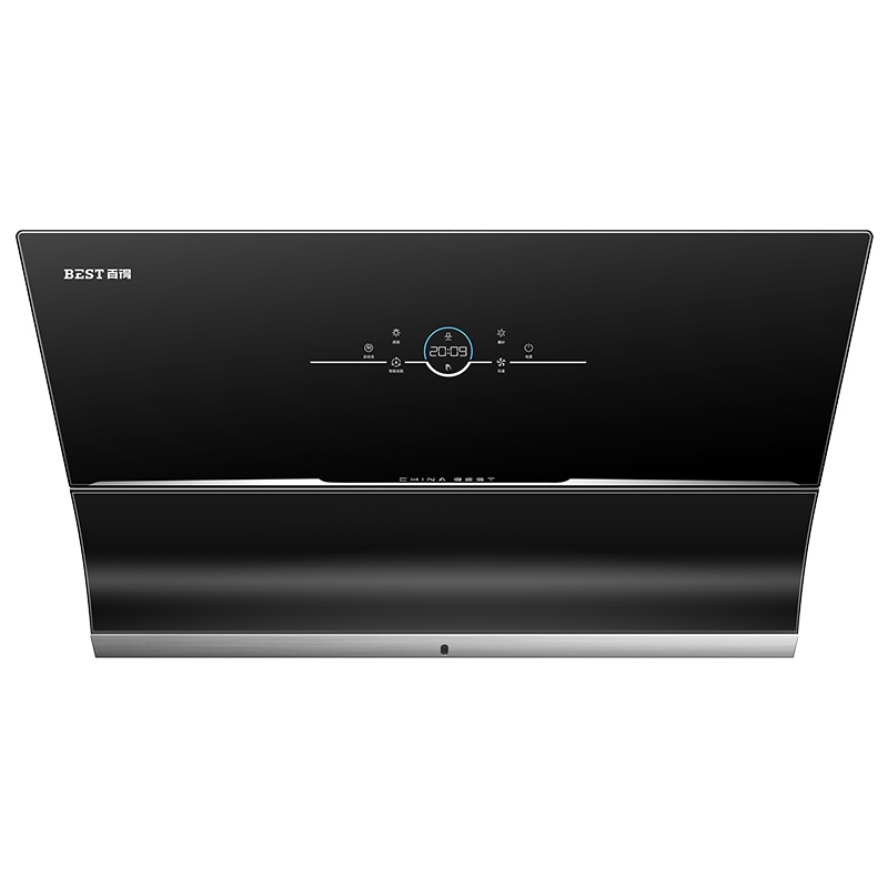 华帝百得 24m³+5.2KW厨电套装 侧吸式烟灶套装 大吸力自动清洗侧吸烟机E703C+QE52 烟灶两件套 天然气