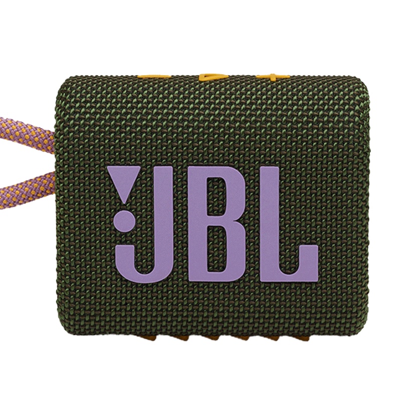 JBL GO3 音乐金砖三代 蓝牙户外便携音响 迷你小音响低音 IP67防水防尘 深绿色