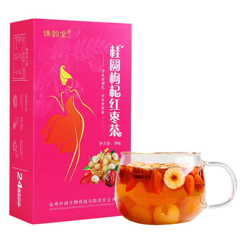 谯韵堂桂圆枸杞红枣茶300g/盒大份量红枣桂圆枸杞茶20包