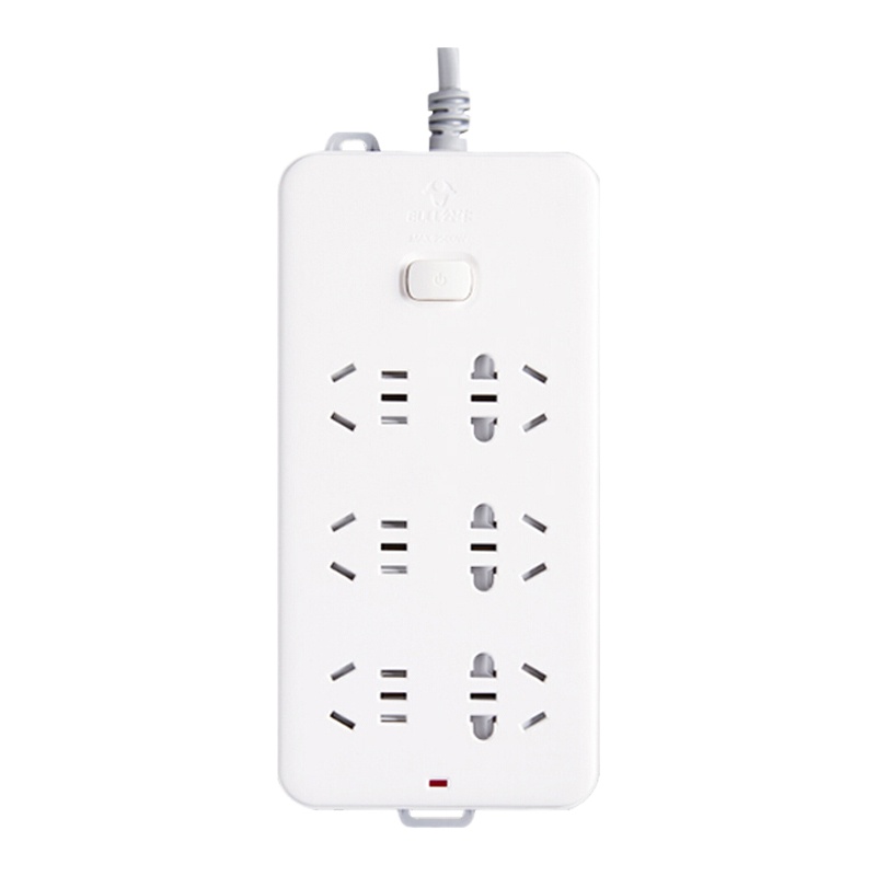 港大专属 公牛GN-216 带儿童保护门新国标插座 6位总控全长5米