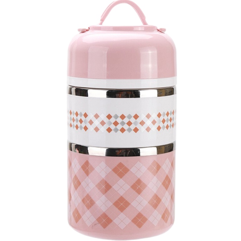 贝瑟斯 304不锈钢学生保温双层饭盒 隔热防烫便当盒女生上班用餐盘