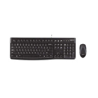 罗技(Logitech)MK120有线套装键鼠套装USB笔记本台式机电脑游戏键盘鼠标薄膜静音键盘家用办公防泼溅黑色