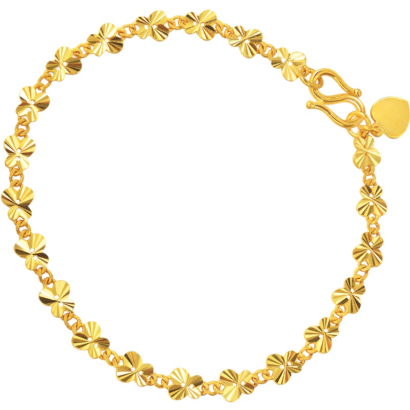 周生生(CHOW SANG SANG)珠宝首饰足金车花蝴蝶金饰品手链女款38953B计价