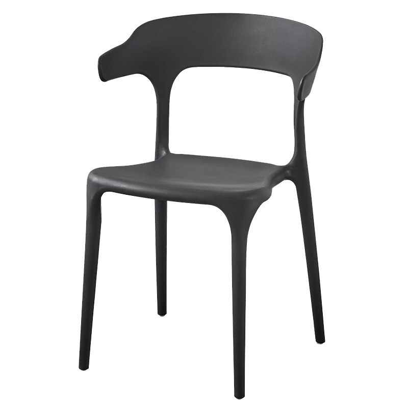 【规格：5把】椅子简约塑料椅靠背凳子北欧办公家用椅子餐桌椅休闲靠背椅办公牛角椅
