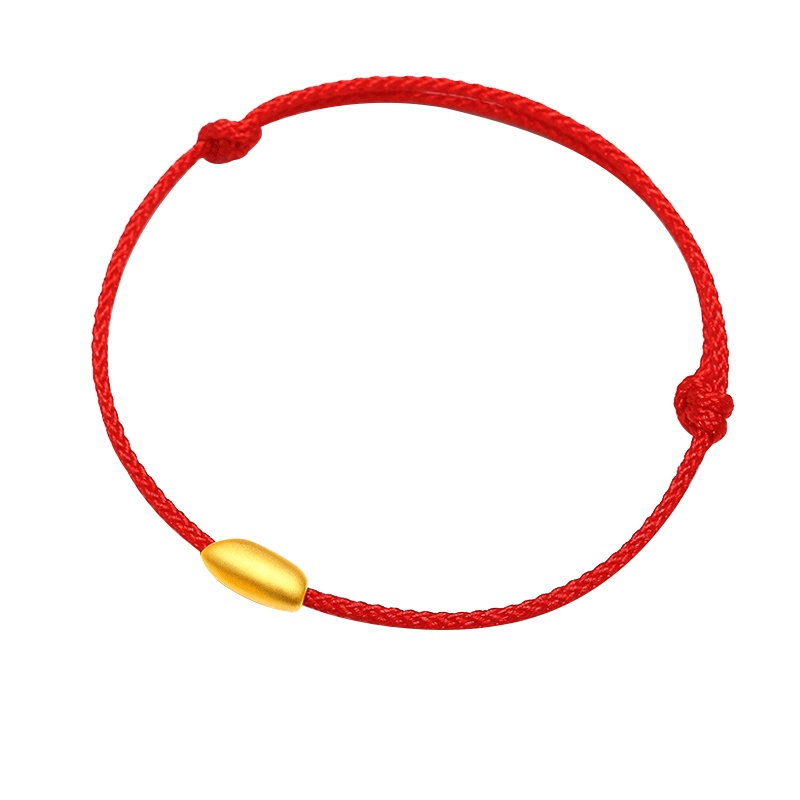 Ryual黄金手链3D硬金女士手链足金999鼠年有米手链计价款情侣款情人节礼物