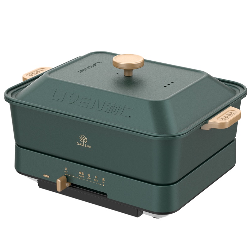 利G-7电炒锅4.3L家用烤肉锅电火锅多功能料理锅分体式电煮锅烤肉盘电热锅 G-7