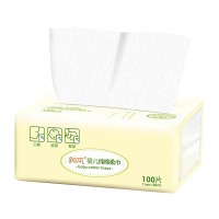 润本婴儿纯棉柔巾干湿两用巾100抽*1包 亲肤柔韧耐用卸妆棉干湿纸巾