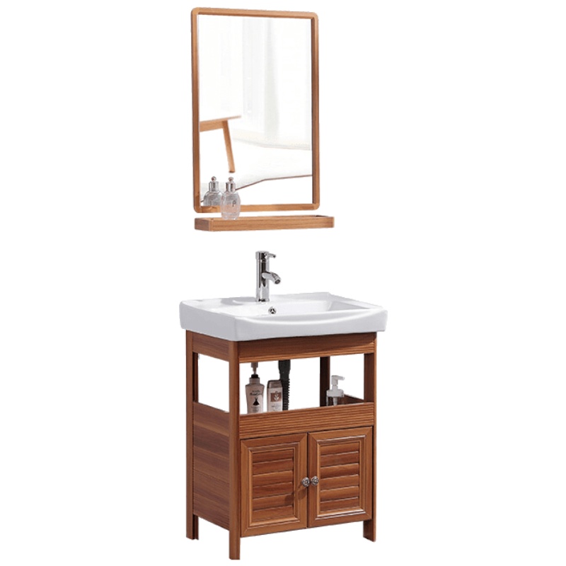 迷你卫生间立柱盆一体落地式陶瓷洗手盆柜阳台小户型洗脸面盆水池安心抵