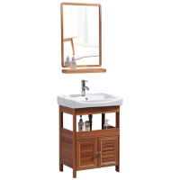 迷你卫生间立柱盆一体落地式陶瓷洗手盆柜阳台小户型洗脸面盆水池安心抵