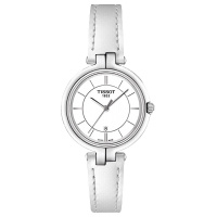 天梭(TISSOT)手表 弗拉明戈系列石英女表 白盘皮带