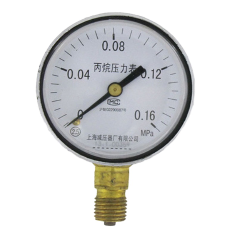 上海减压 丙烷压力表 YWφ60mm M14*1.5 0-2.5MPa 4个起订