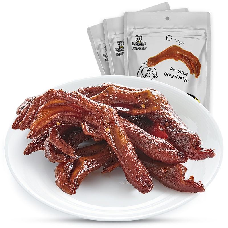 【周黑鸭_真空小包装】 卤鸭掌108g 熟食卤味零食 麻辣小吃特产