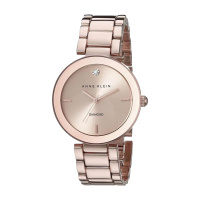 安妮克莱因（ANNE KLEIN）璀璨永恒系列时尚简约钻饰镶嵌合金表带石英女表AK/1362RGRG