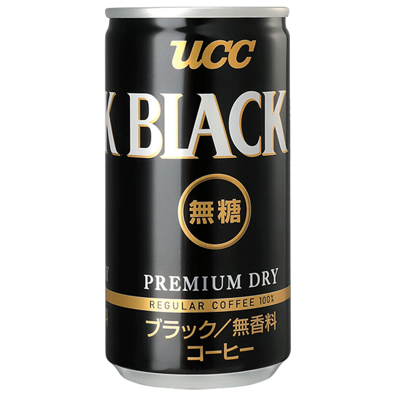 [小罐易携带]悠诗诗(UCC)BLACK无糖黑咖啡饮料 185g/罐 进口咖啡 黑咖啡 冲调饮品 日本进口