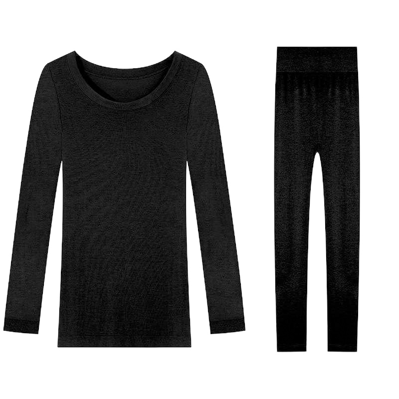 雅馨季[超买]女装氨基酸美雅碧无痕2021秋衣套装女圆领打底衫保暖上衣