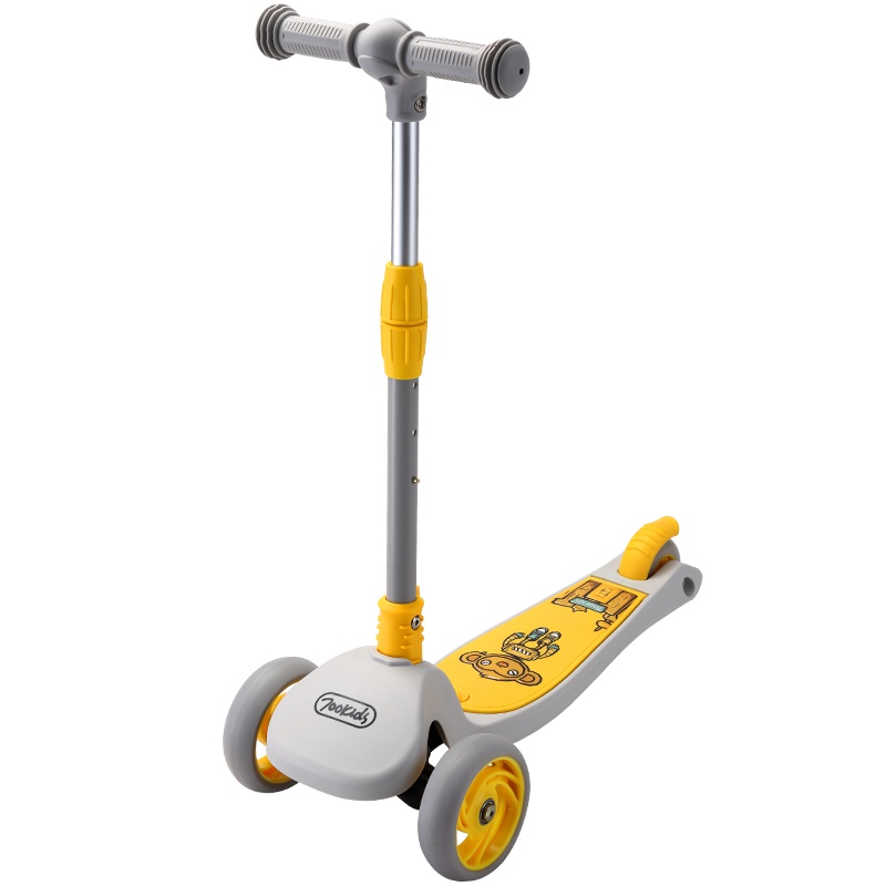 小米生态链 柒小佰 儿童萌趣滑板车3档可调一键折叠小孩脚踏车滑滑车储物踏板玩具代步车2-5岁