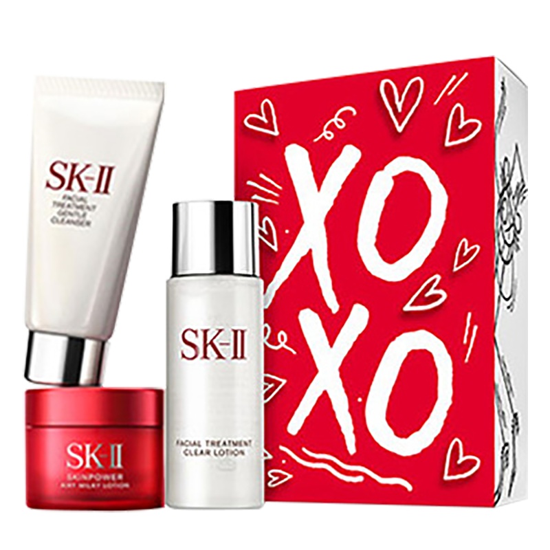 SK-II新年限定套盒 护肤礼盒 (洗面奶20g+清莹露30ml+面霜15g)