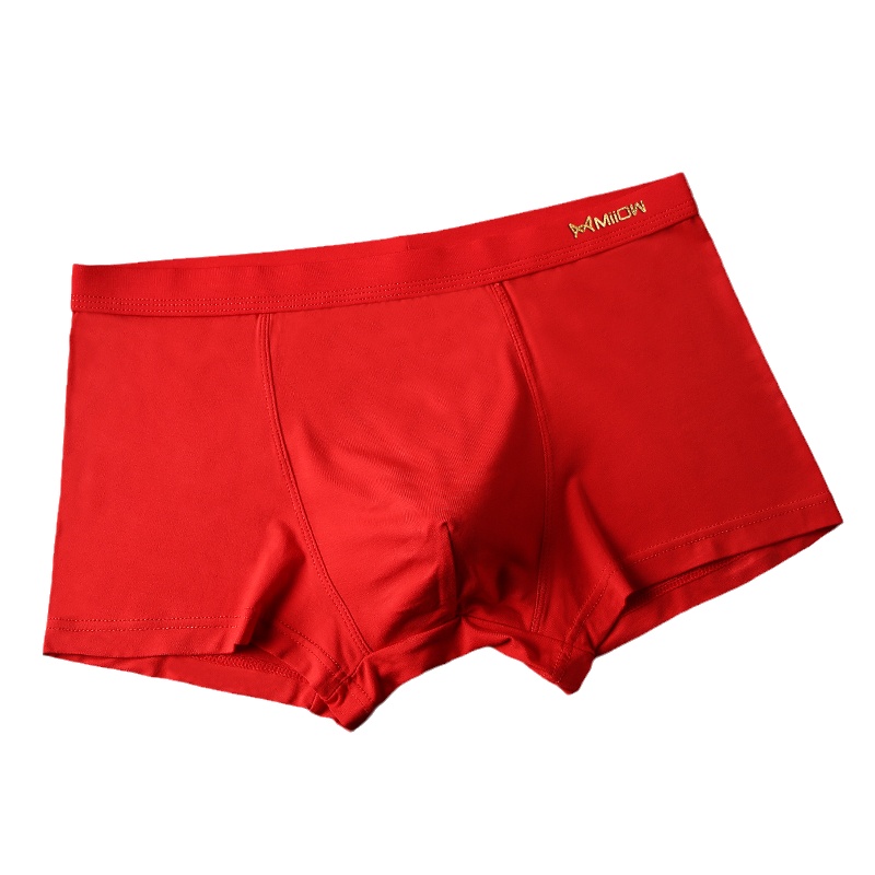 猫人本命年红内裤男士四角裤红色平角裤潮