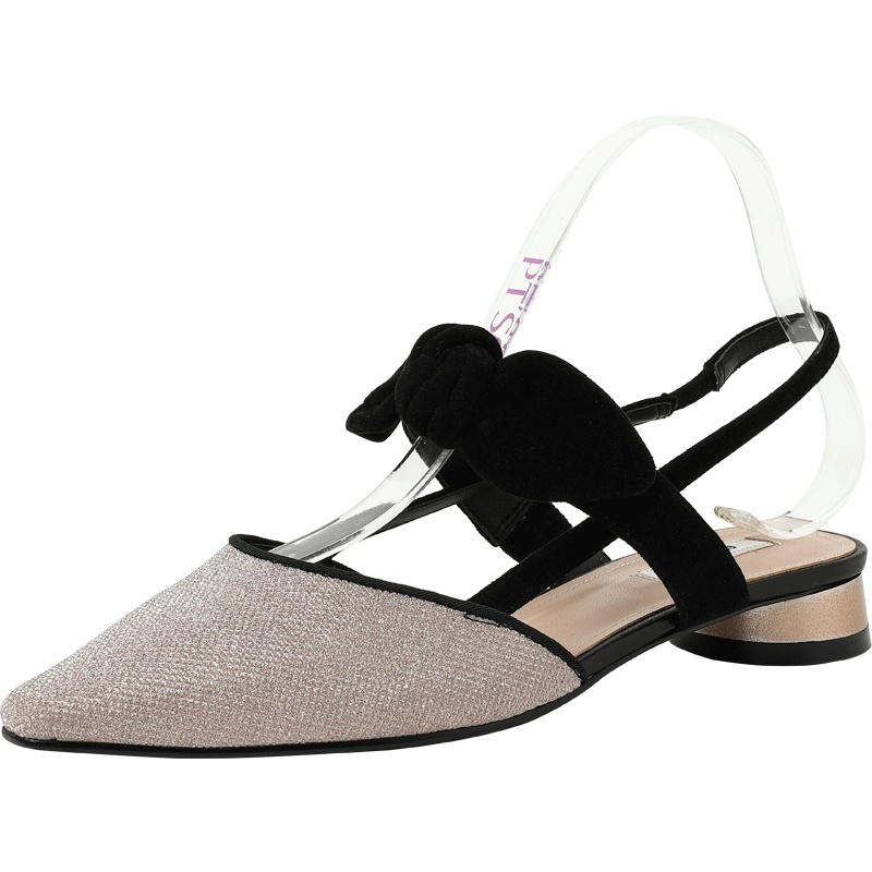 百田森夏季新款粗跟中跟尖头百搭包头凉鞋女ins潮仙女风女鞋_1