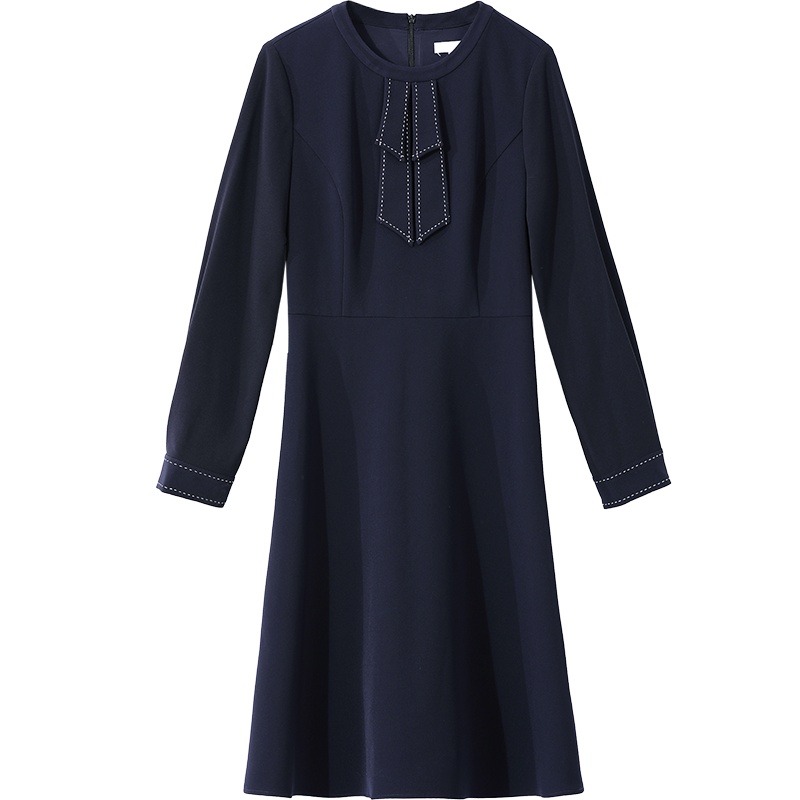 OSA高端气质名媛连衣裙女早秋装2020年新款中长款显瘦长袖A字裙子