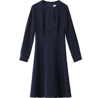 OSA高端气质名媛连衣裙女早秋装2020年新款中长款显瘦长袖A字裙子