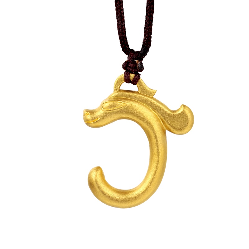 黄金码头足金999古法金复古螭龙吊坠男款坠子送父亲送爱人