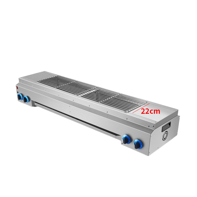 烧烤炉液化气古达商用无烟烧烤炉摆滩煤气燃气烘烤炉烤生蚝烤肉 劲霸升级款(1.53米22加宽口)