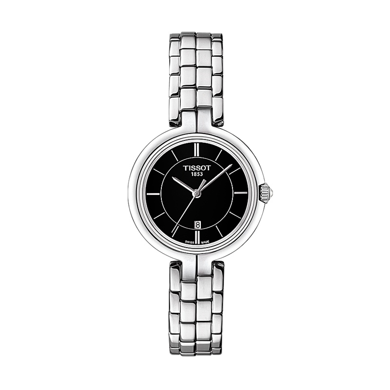天梭(TISSOT)瑞士手表 优雅简约纤巧秀气 弗拉明戈系列钢带女士石英表T094.210.11.051.00 礼物