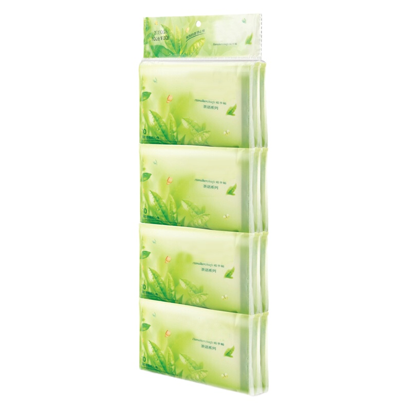 Sweet Summer LH 茶语压花加厚三层皮夹式手帕纸纸巾 5包装
