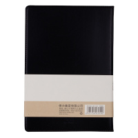 得力(deli)7910商务皮面本记事本日记本笔记本120张250*175mm会议记录本18K大小学生办公可用. 黑色
