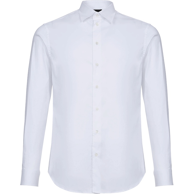 EMPORIO ARMANI 阿玛尼 男士棉质长袖衬衫 21SM0L 21BC0