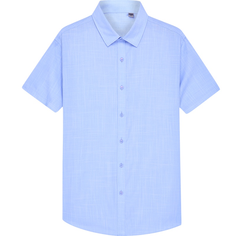 HODO 红豆男装男士短袖衬衫简约时尚提花商务休闲短袖衬衫男